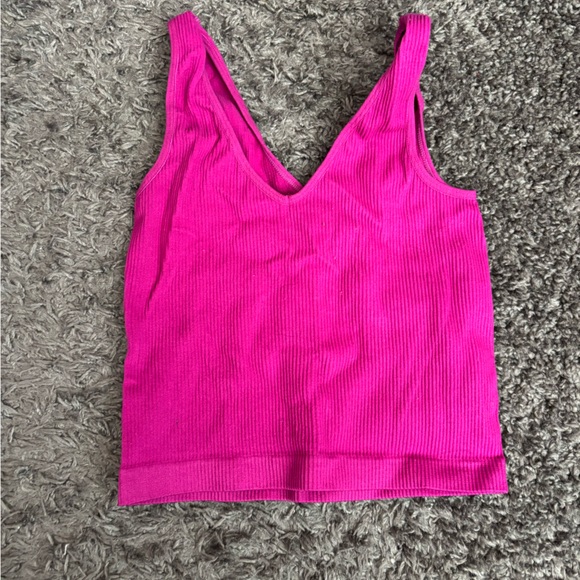Rue21 Tops - Pink Ribbed Cropped Tank